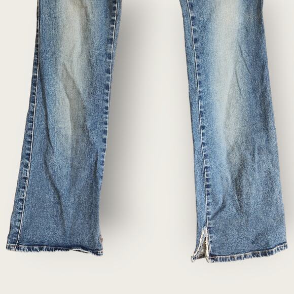 Z. Cavaricci Jeans Jrs. 7 Blue LowRise Zipper Fly Boot Bareback VTG Y2K *HemWear - Picture 5 of 7